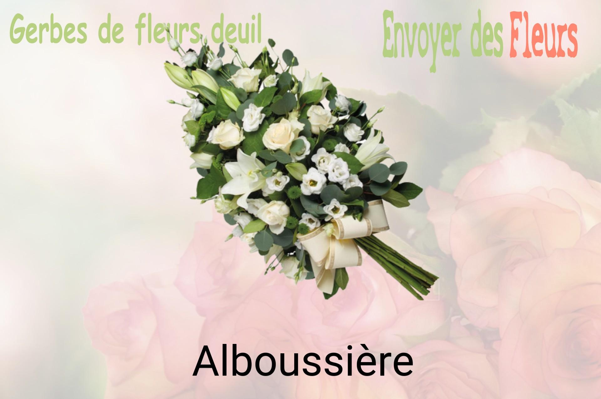 Gerbe de fleurs de deuil livrée à Alboussière